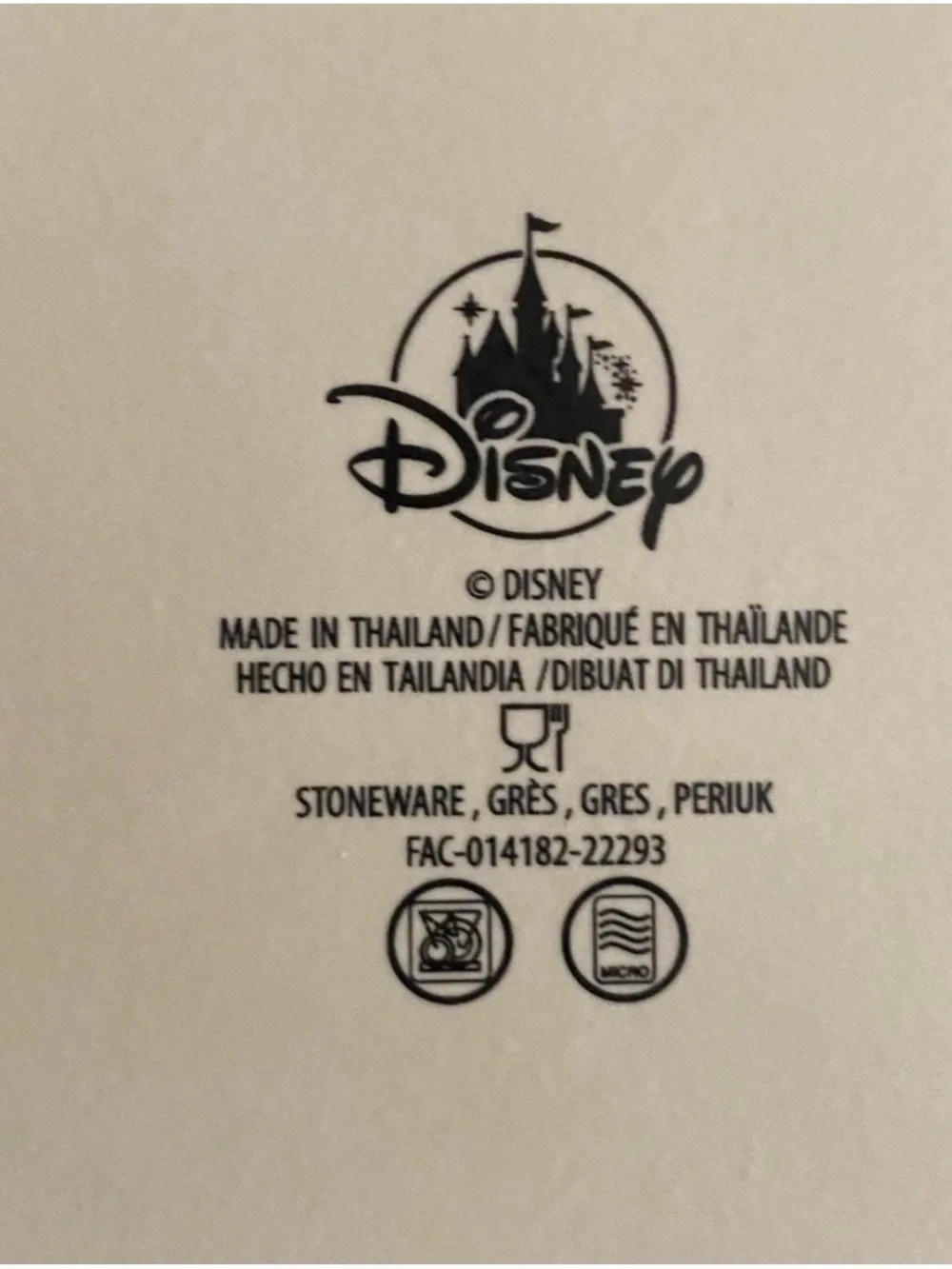 Disney Cream Ceramic Vanity Tray with Black Castle 